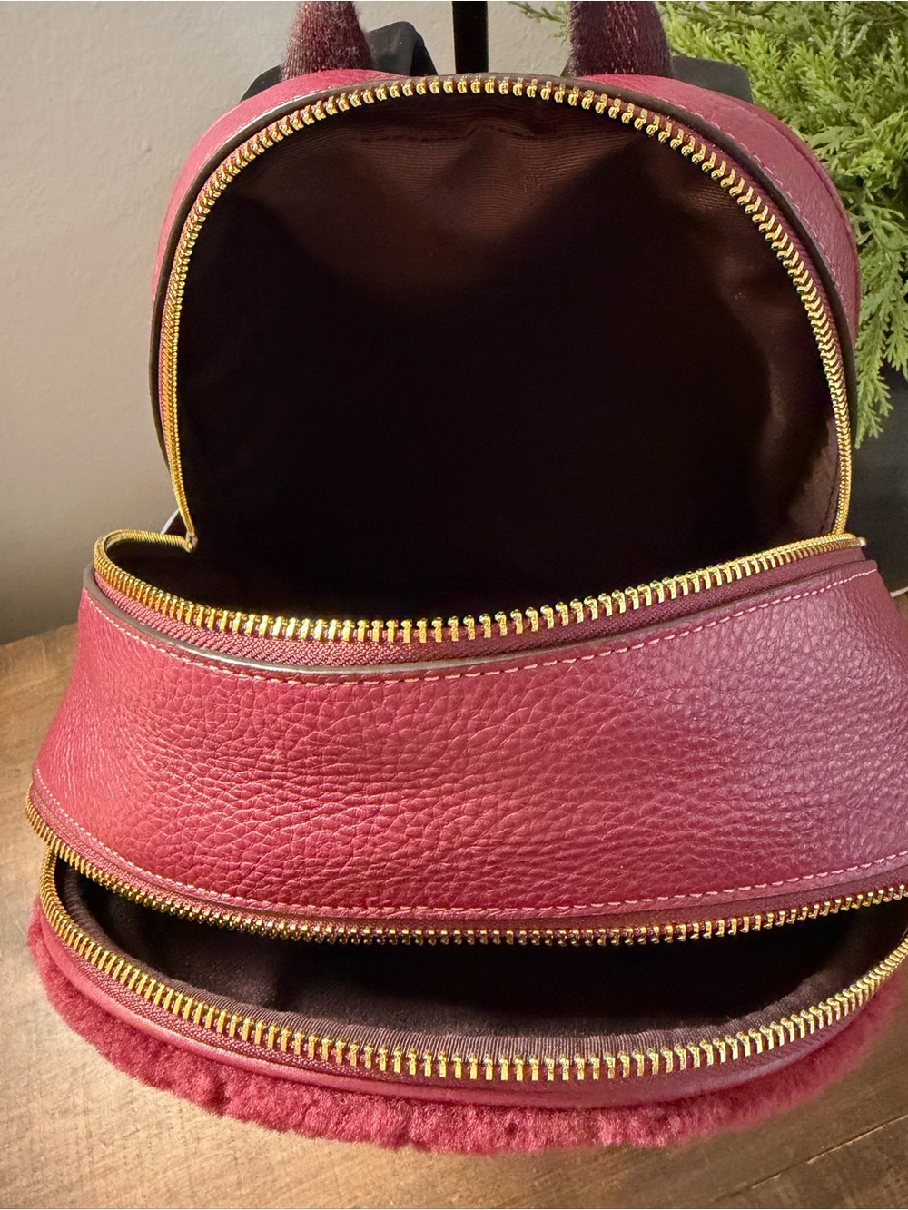 Coach Shearling Court Backpack - Picture 6 of 14